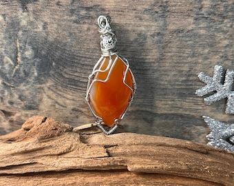 Colgante de cornalina, joya única hecha a mano, regalo
