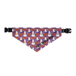 PERSONALIZED Halloween Pet Bandana, Spooky Halloween Pet Bandana Collar, Pet Halloween Costume, Trick or Treat Bandana