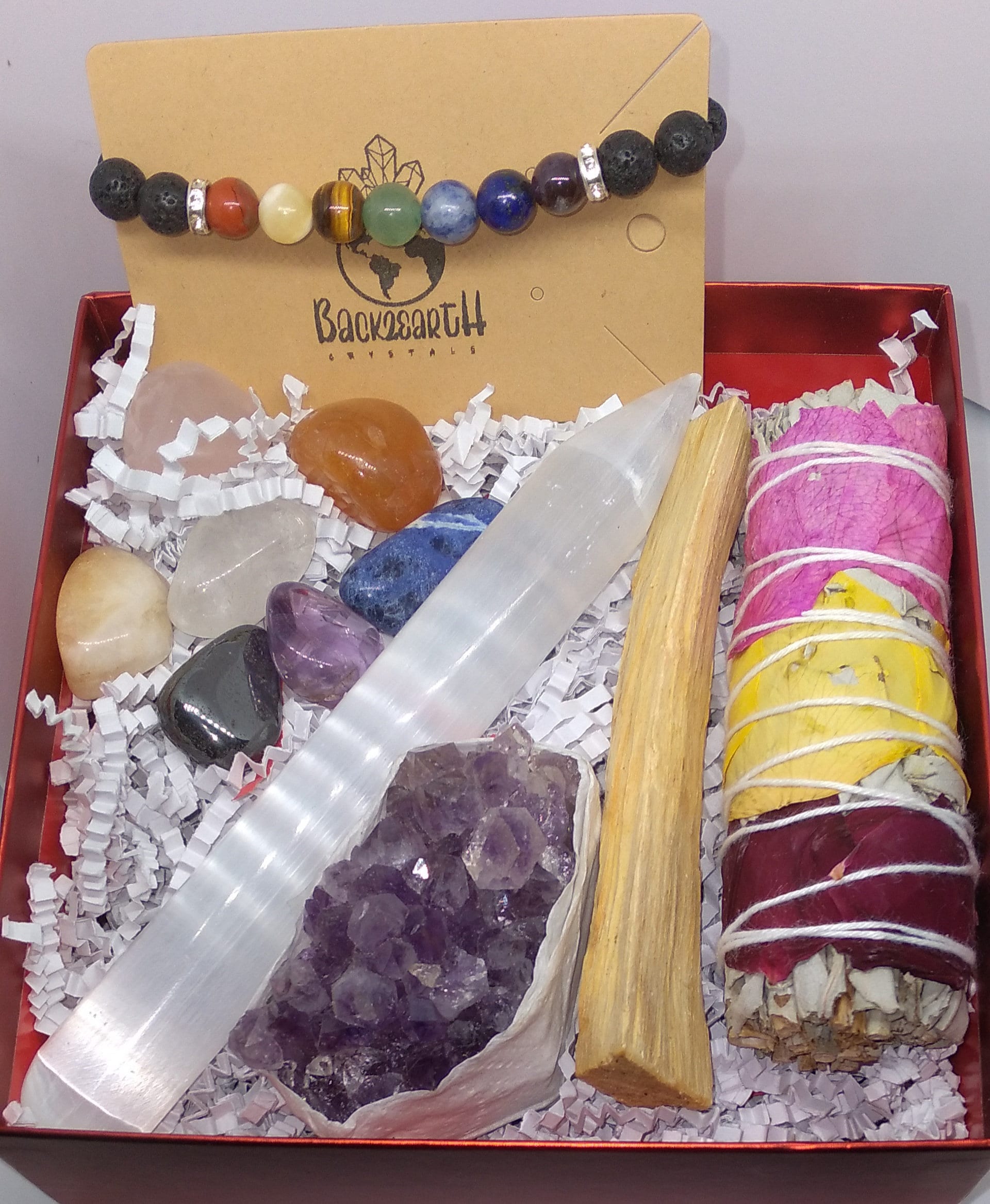 Chakra Box Set Gift Box With Chakra Bracelet Etsy