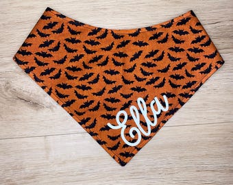 Halloween Bandana | Bats Bandana | Halloween Dog Accessories | Halloween Dog Bandana |
