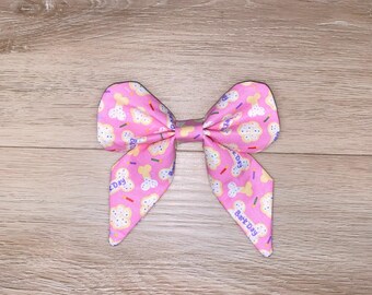 Birthday Dog Bow: Pink Party Collar Bowtie