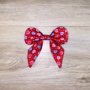Valentines Dog Bow, Red Collar Bow, Dog Sailor Bow, Dog Bowtie, Bow for Dog Collar