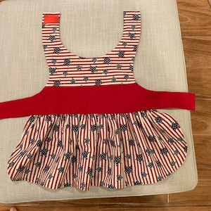 Size X-Large - Stars and Stripes red, white and blue dog dress