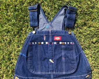 jean overall crop top