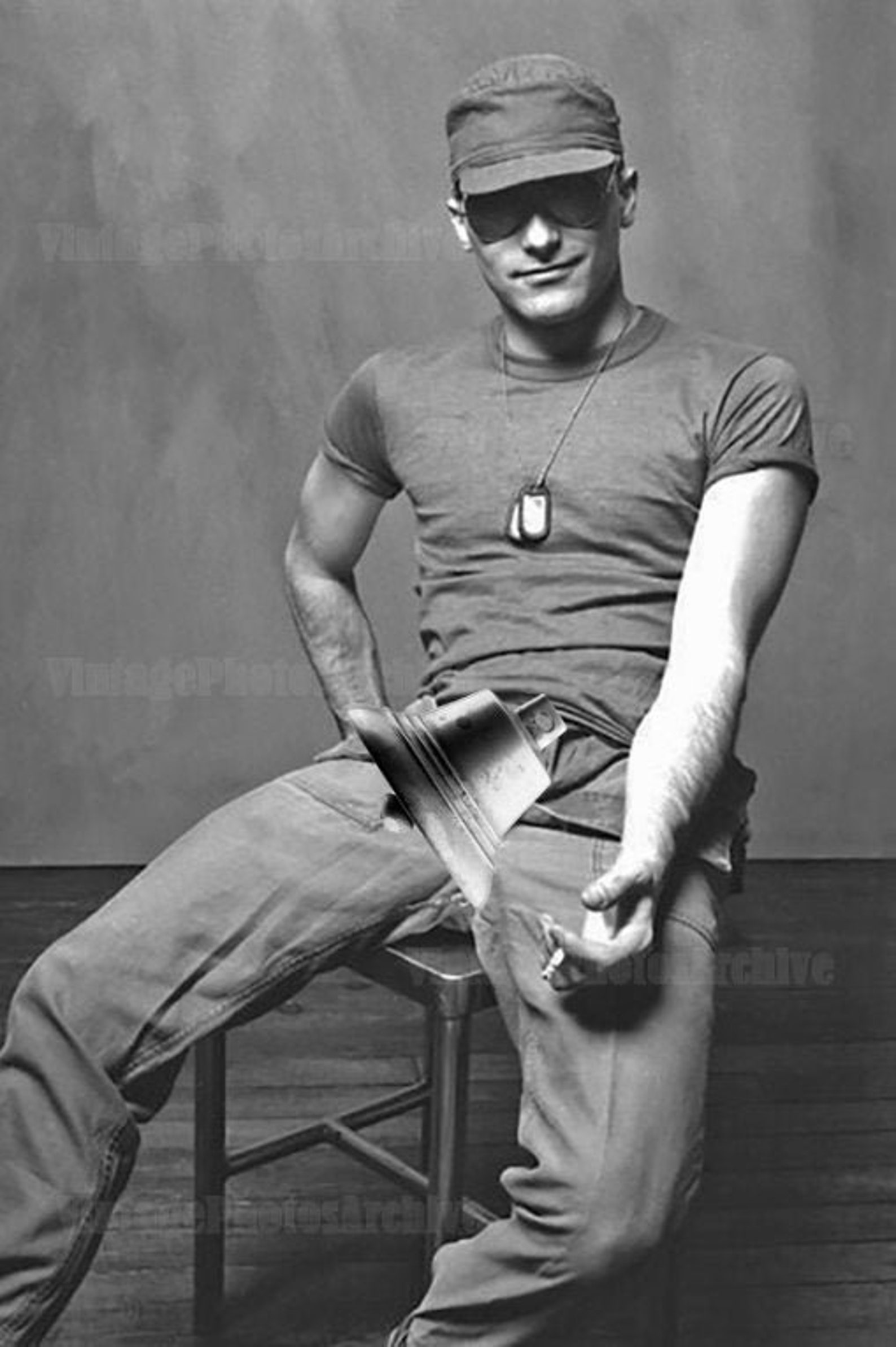 Army Nude Male Frontal Vintage Photo 1970s Gay Print Wall Etsy