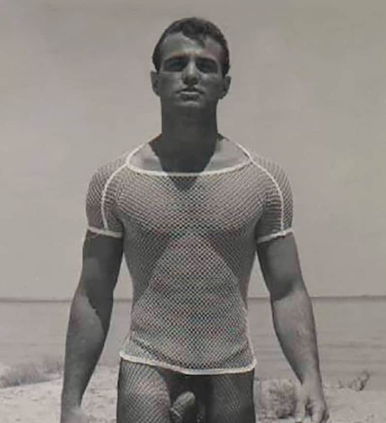 Nu Homme Marchant La Plage Vintage Photo S Gay Print Etsy France