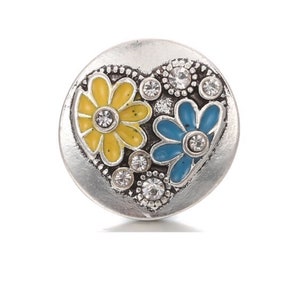 Flower Snap Button, fits 18mm 20mm Snap Jewelry, Snap Jewelry, Flower Jewelry, Snap Charms, Snap Button Jewelry,