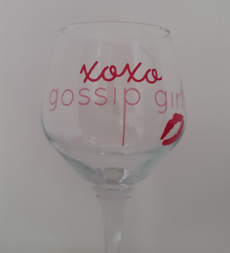 Gossip Girl XOX Wine Glass Gin Goblet Vinyl Decal Sticker Etsy UK