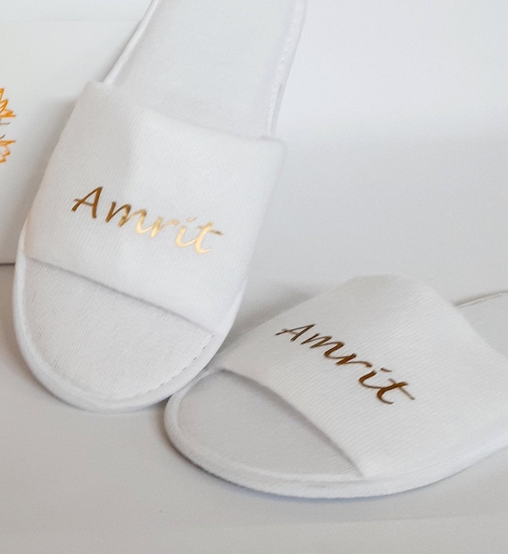 Personalised Spa Slippers Etsy UK