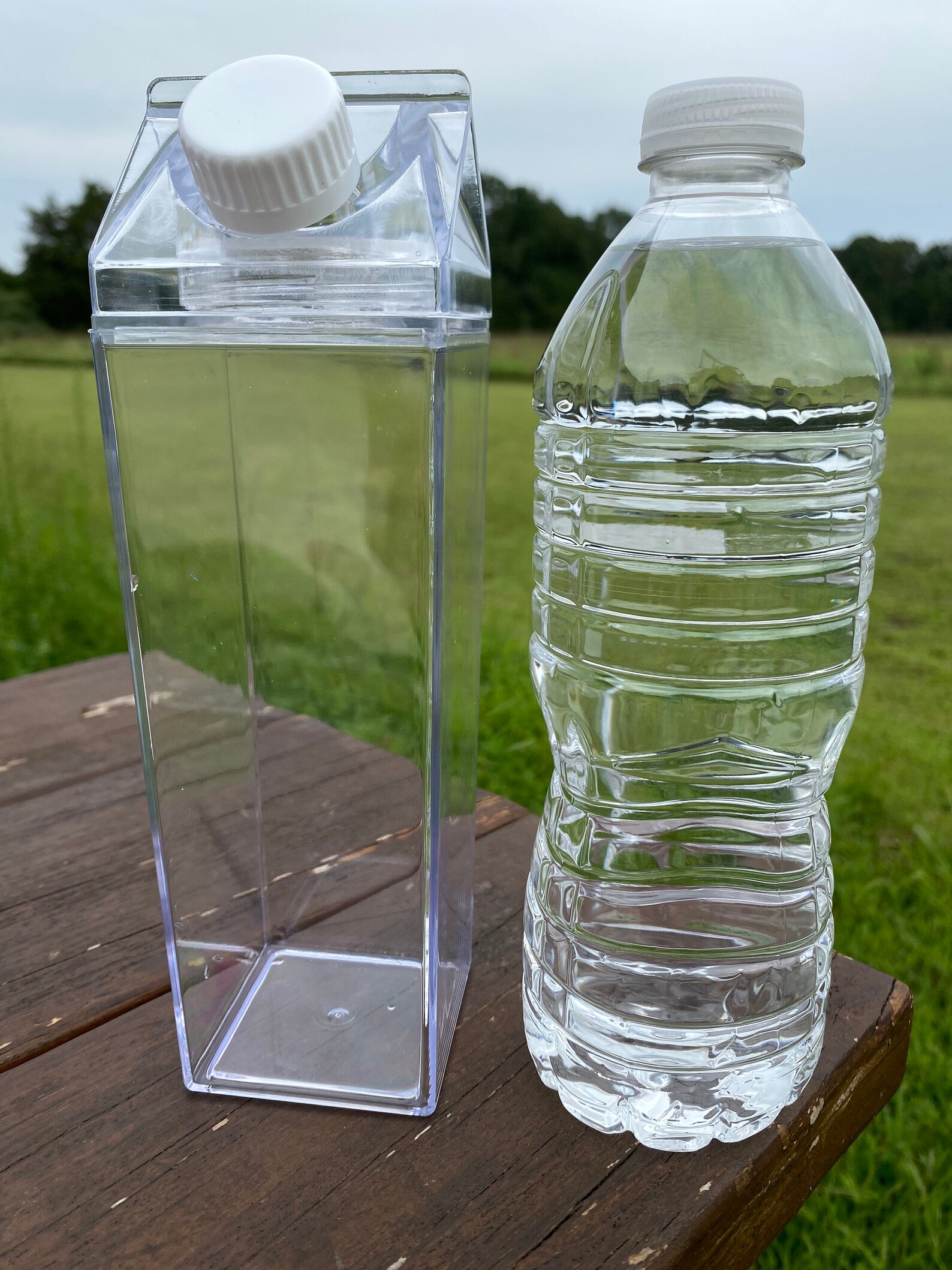 CLEAR Milk Carton Water Bottle | Etsy