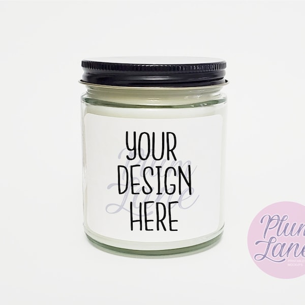 White Candle Mockup, Clear Jar Candle Mockup, Clear Jar Candle Mockup with White Background, Styled Stock Photography, Digital Download