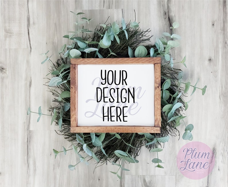 Download Farmhouse Sign Mockup Wood Frame Mockup Wood Sign Mockup | Etsy