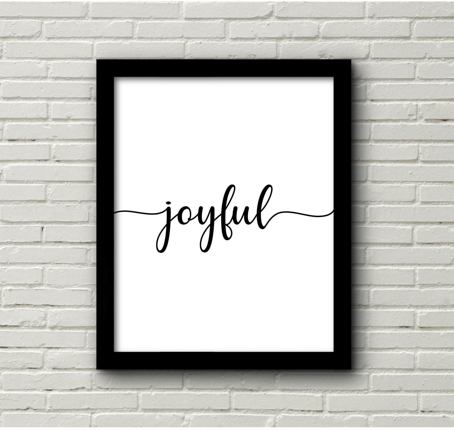 Joyful Printable Joyful Printable Joyful Wall Art Digital Etsy