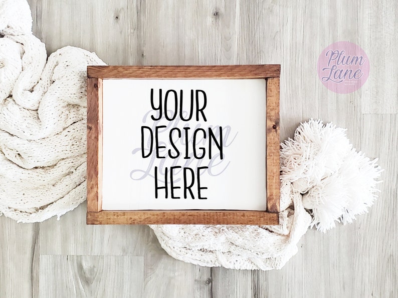Download Farmhouse Sign Mockup Wood Frame Mockup Wood Sign Mockup | Etsy