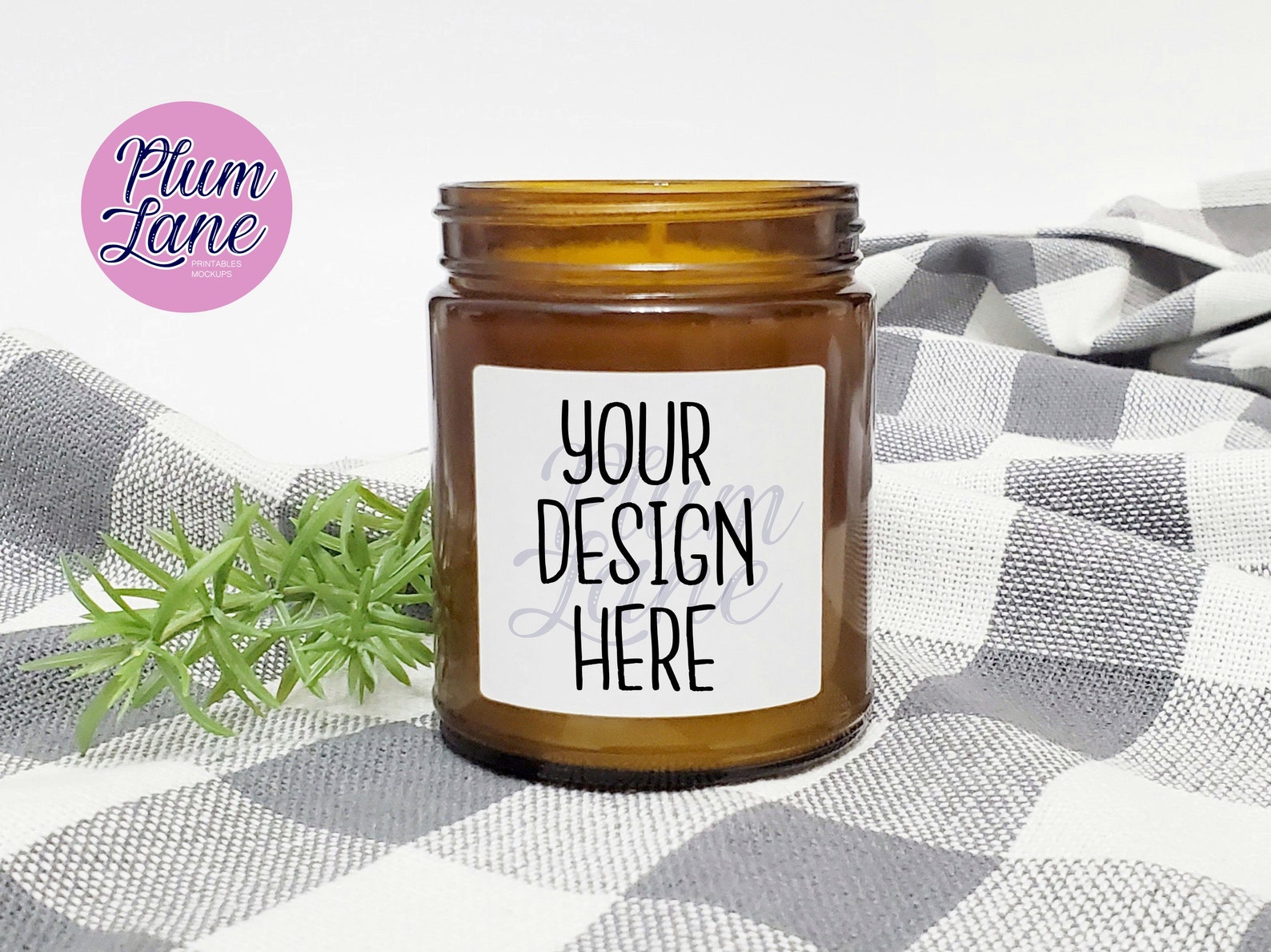 Amber Candle Mockup Amber Jar Candle Mockup Amber Jar Candle Etsy