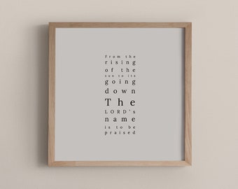 Psalm 113:3 Poster Druck