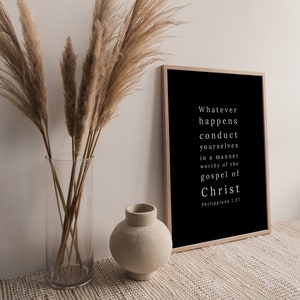 Philippians 1:27 - Art Print