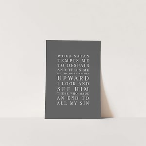 Before the Throne of God Above Hymn Quote Art, Printable Instant Digital Download, 5x7 PDF
