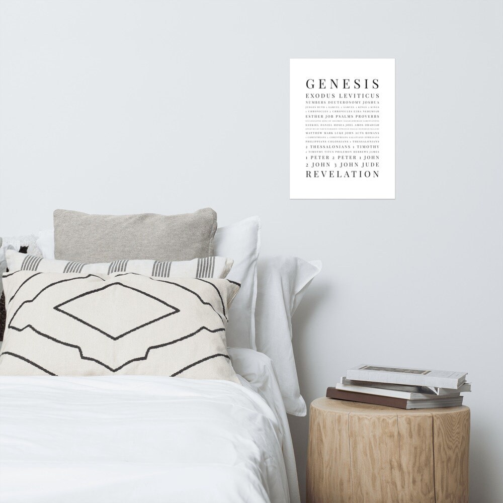 Books of the Bible Art Print Poster - Etsy