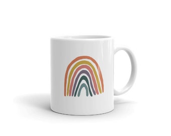 Rainbow Coffee Mug, porcelain mug, mugs