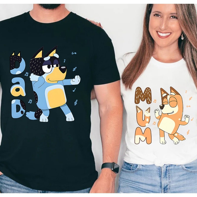 Bluey Mom and Dad Shirt - Etsy