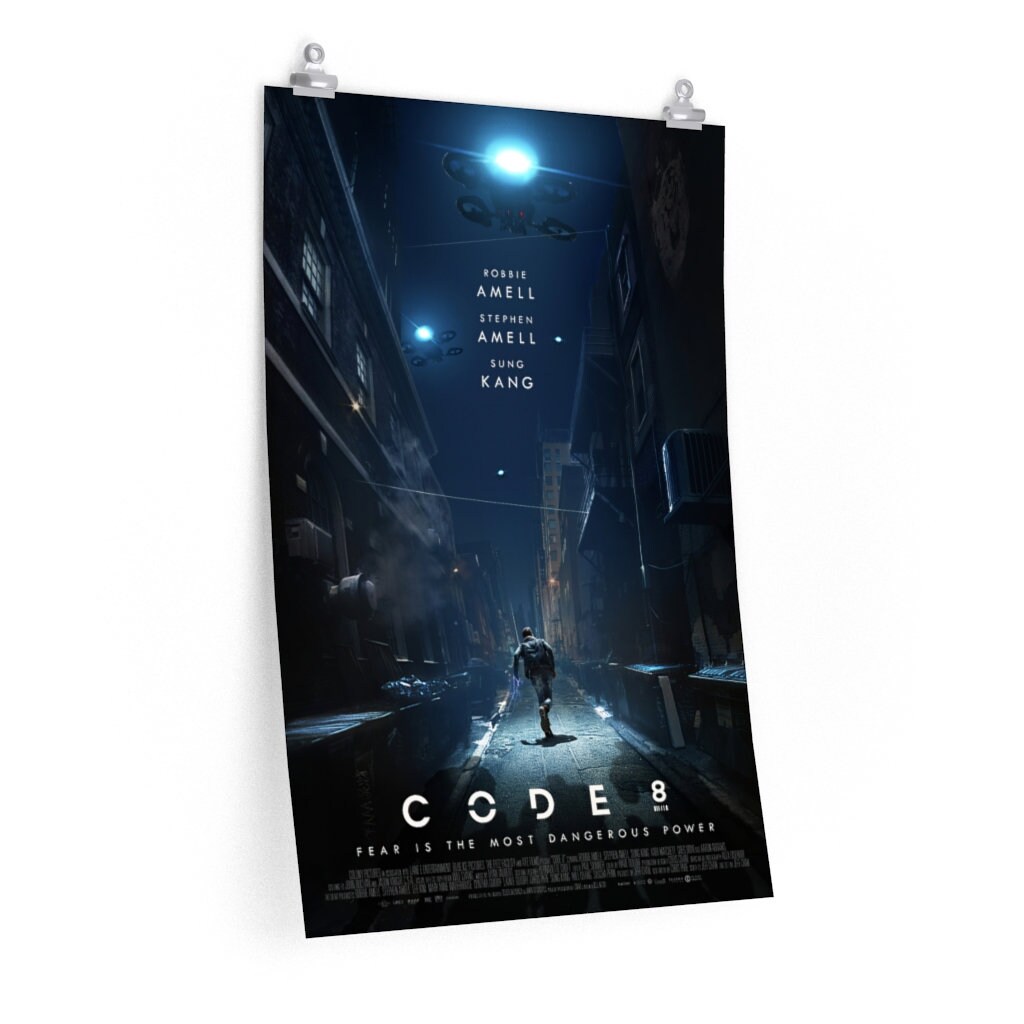 Code 8 2019 Vintage Movie Poster retro movie poster Sizes | Etsy