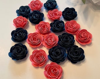 Rolled Paper Roses | Craft Flowers, Cake Decor (Set of 20)