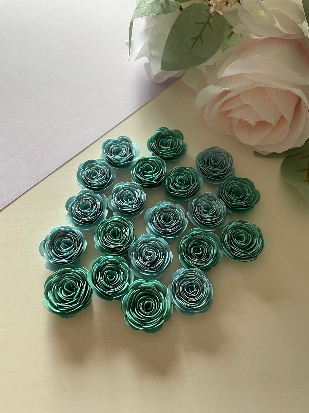 Rolled Paper Roses | Cardstock Craft Flowers, Set of 20 - Etsy