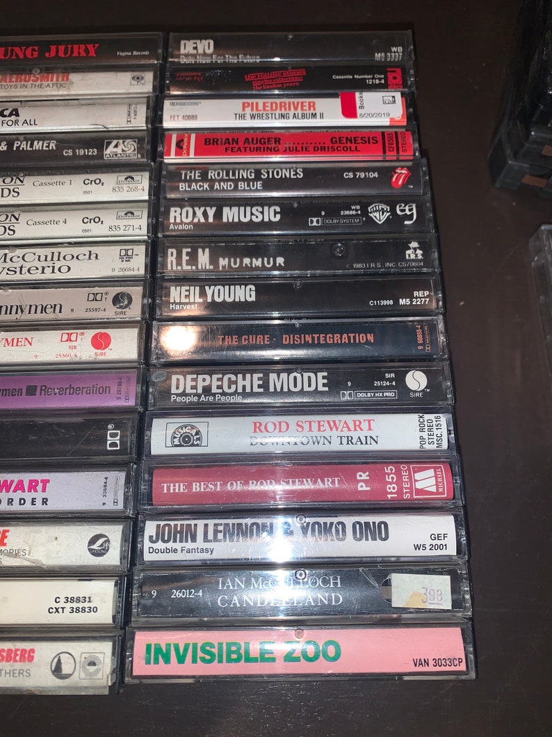 Vintage 60s/70s/80s Classic Rock Cassette Tapes Etsy