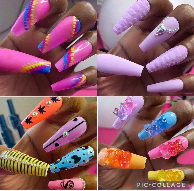 Build Your Bundle, Gel Press On Nails, Wholesale Nails, Nail Bundle, Long, Short, Trendy Nails image 1