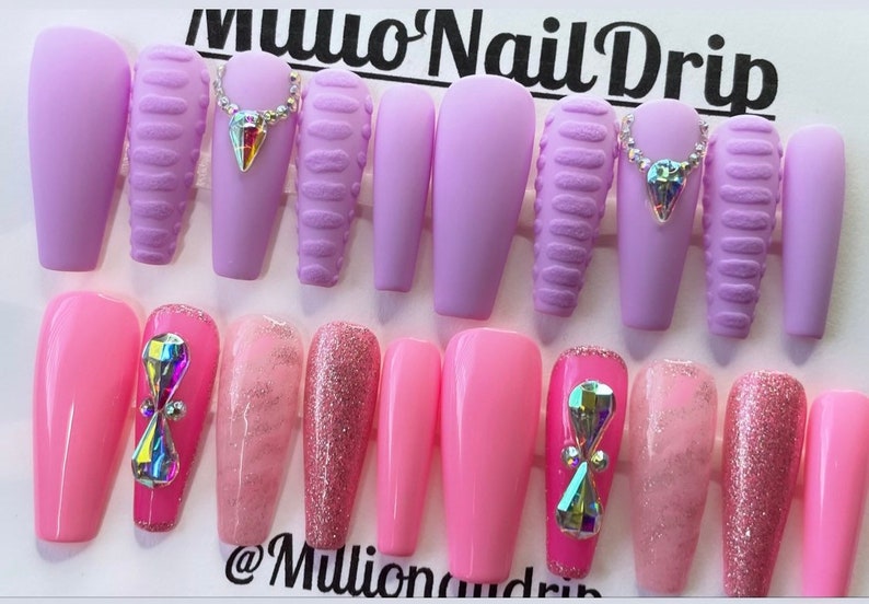 Build Your Bundle, Gel Press On Nails, Wholesale Nails, Nail Bundle, Long, Short, Trendy Nails image 3