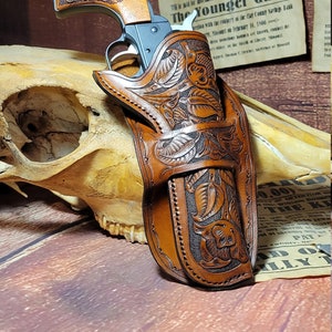 Mexican loop holster for Ruger Wrangler or Heritage Rough Rider 5.5&quot; or shorter barrel