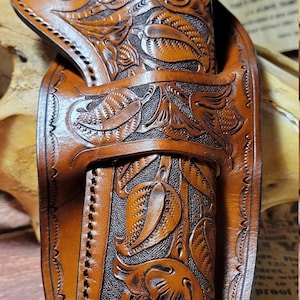 Mexican loop holster for Ruger Wrangler or Heritage Rough Rider 5.5" or shorter barrel Light Brown
