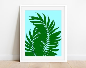 Impresión digital de hojas de palma