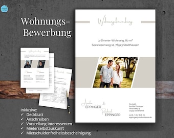 Wohnungsbewerbung | Single, Paar & Familie | Wohnung Bewerbung Vorlage "Frankfurt"