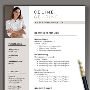 Lebenslauf Vorlage deutsch Word + Pages Bewerbungsvorlage moderne Bewerbung