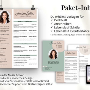 Lebenslauf Vorlage deutsch Word Pages Bewerbungsvorlage moderne Bewerbung Bild 2