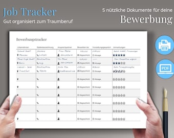 Job Tracker | Bewerbungstracker deutsch für Bewerbung