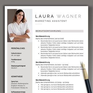 Lebenslauf Vorlage deutsch Word + Pages Bewerbungsvorlage moderne Bewerbung