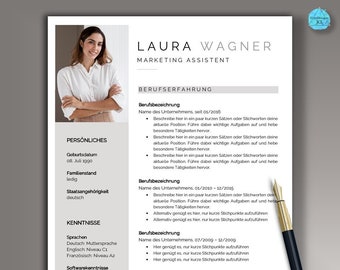 Lebenslauf Vorlage deutsch Word + Pages Bewerbungsvorlage moderne Bewerbung
