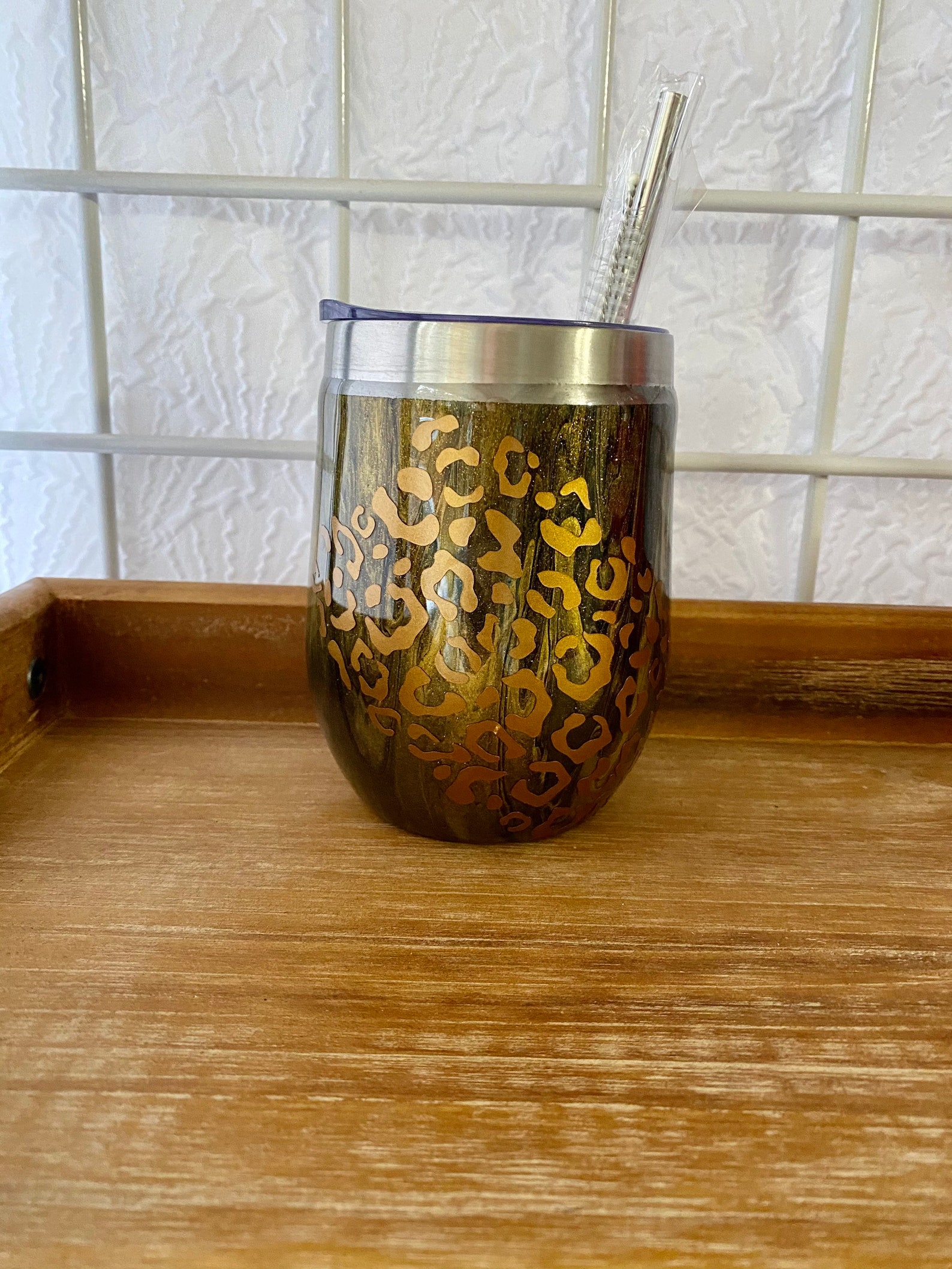 12oz Tumbler Acrylic Pour Acrylic Paint Tumbler Handmade Etsy