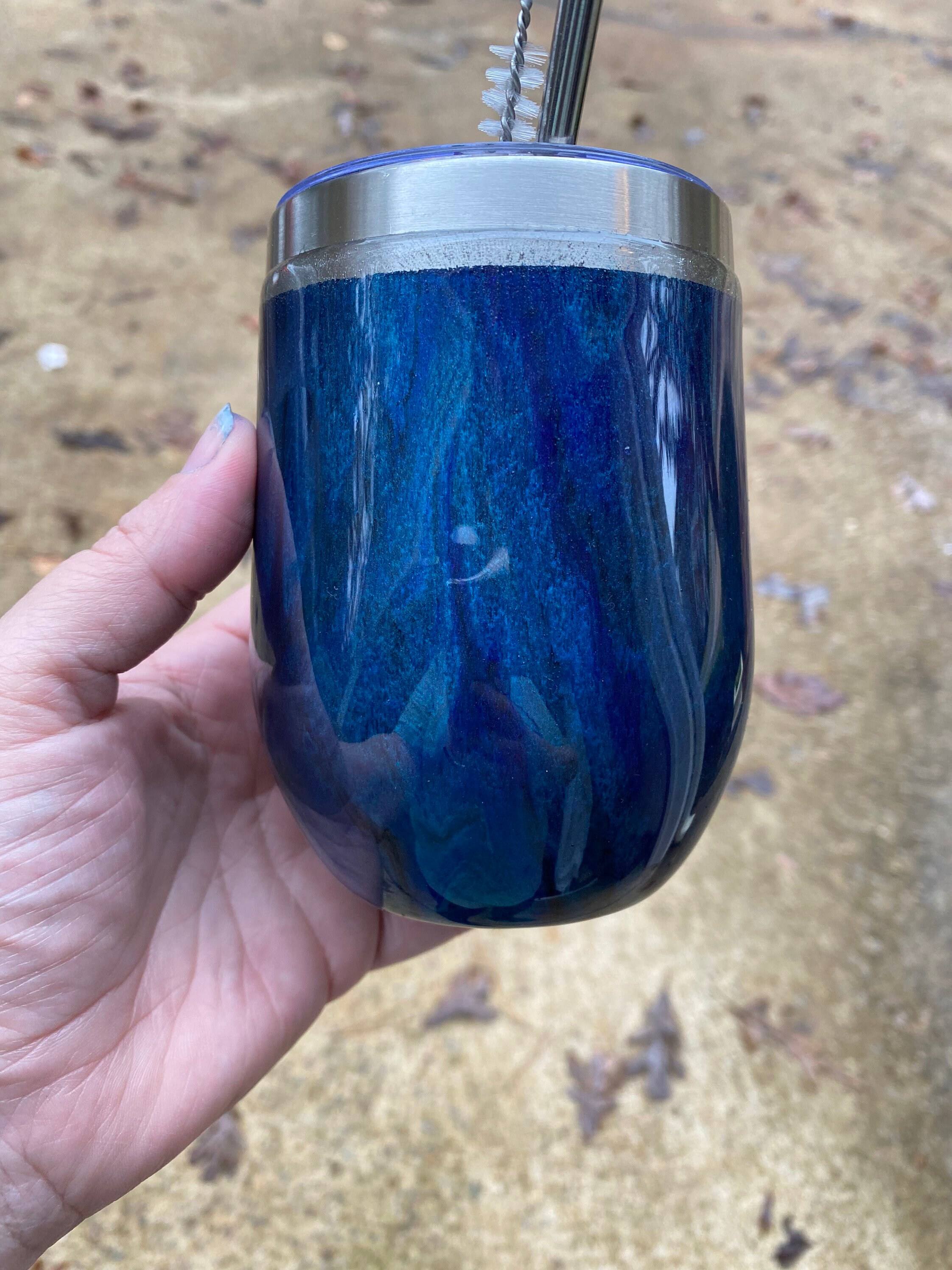 12oz Tumbler Acrylic Pour Acrylic Paint Tumbler Handmade Etsy