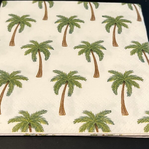 Palm Tree Napkin Etsy