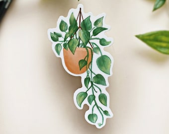 Pothos Hanging Plant Sticker | Vinyl Die Cut Sticker | Plant Sticker | Laptop Sticker | Hanging Plant Decal | Waterproof Sticker |Ivy Plant