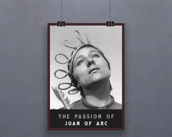 The Passion of Joan of Arc (1928) Poster Silent French Historical Film Wall Decor La Passion de Jeanne d&#39;Arc Art Gift