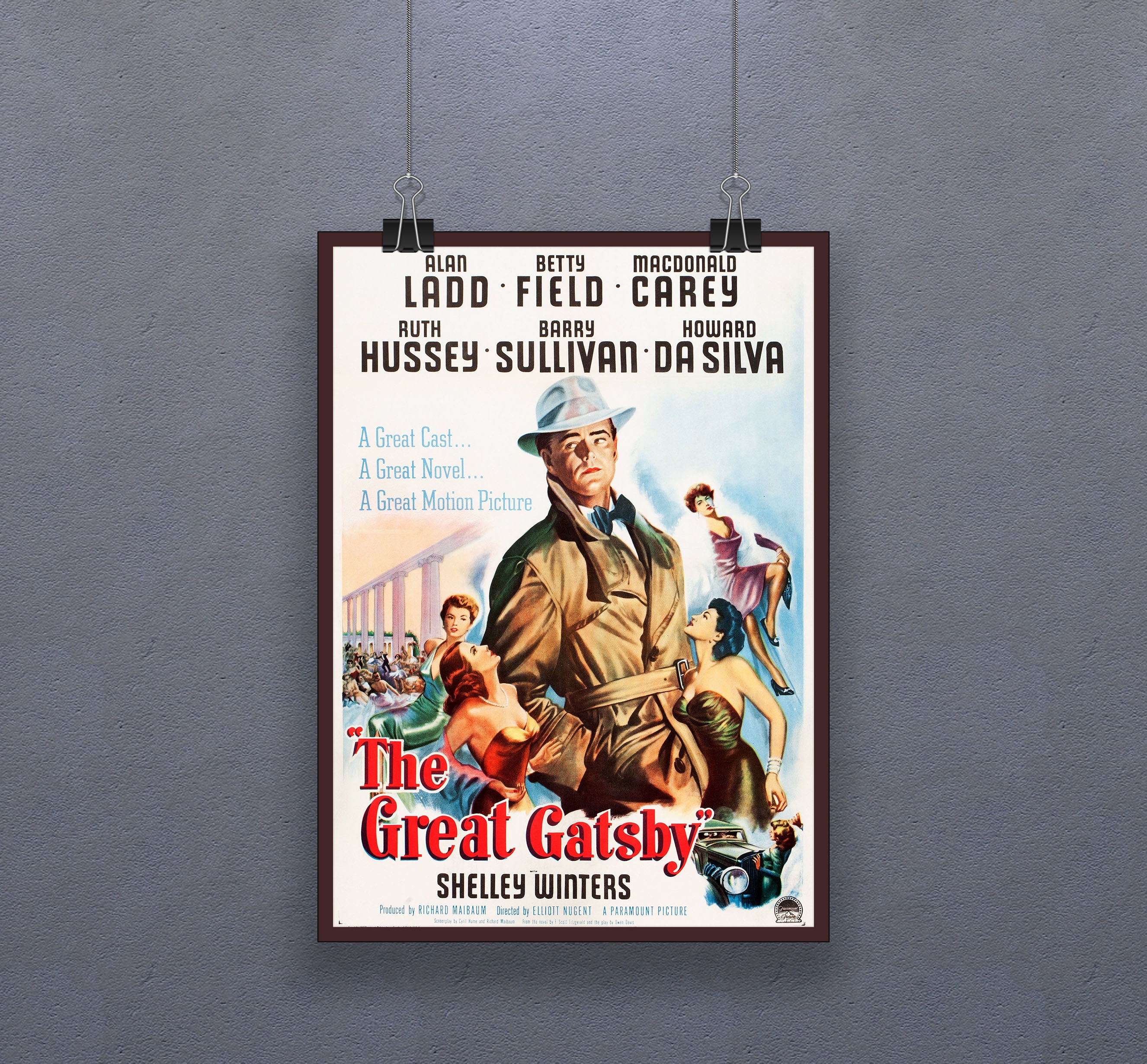 The Great Gatsby (1949) Poster American Drama Film Wall Decor