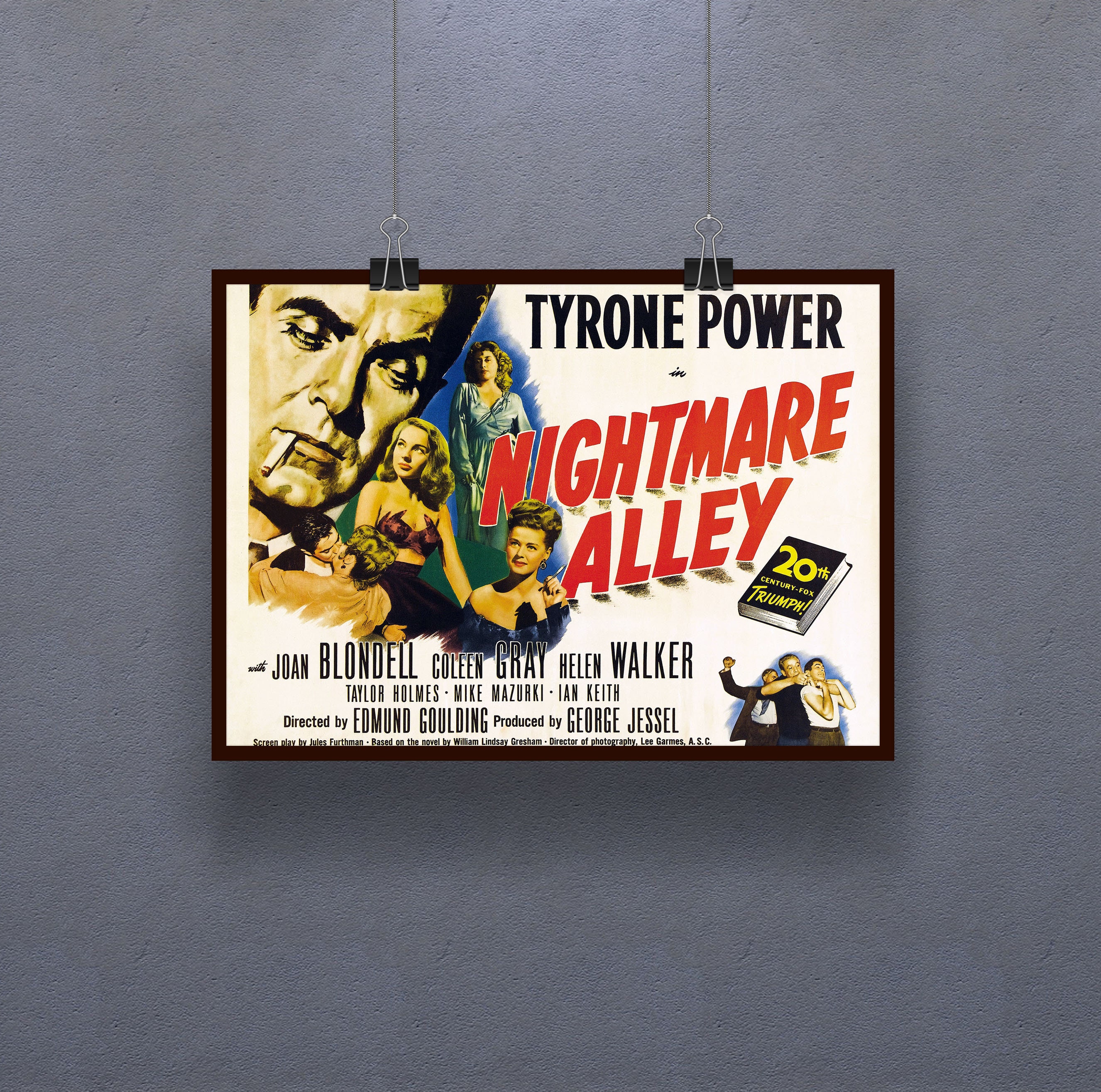 Nightmare Alley (1947) Poster Film Noir Wall Decor Print Tyrone Power, Joan  Blondell, Coleen Gray und Helen Walker Art Gift - Etsy Österreich, image size:2652x2631