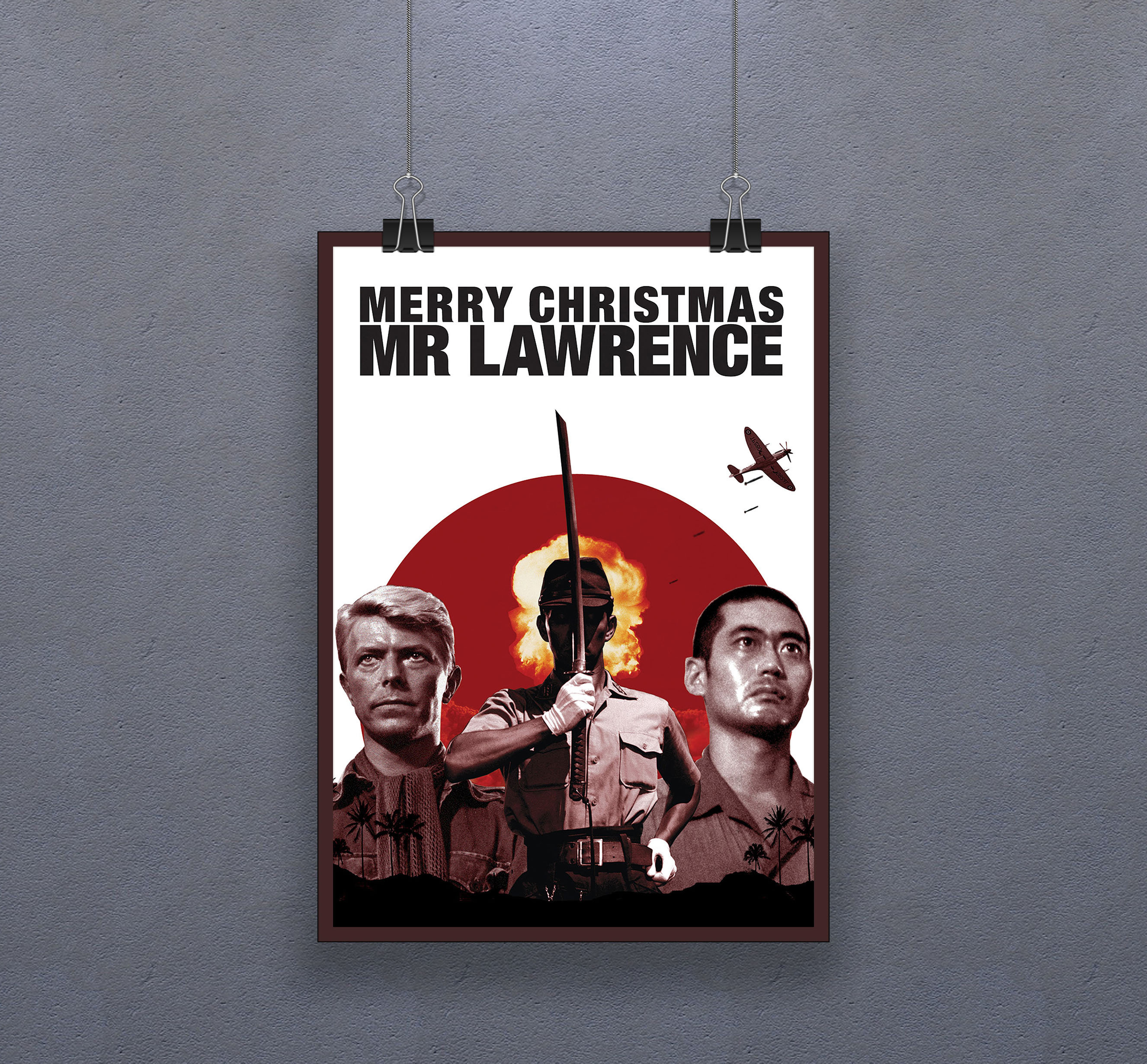 ★1983年アメリカ 公開時 オリジナル「戦場のメリークリスマス」額付 ポスター 戦場のメリークリスマス（1983年）ポスター 日英戦争映画 デヴィッド