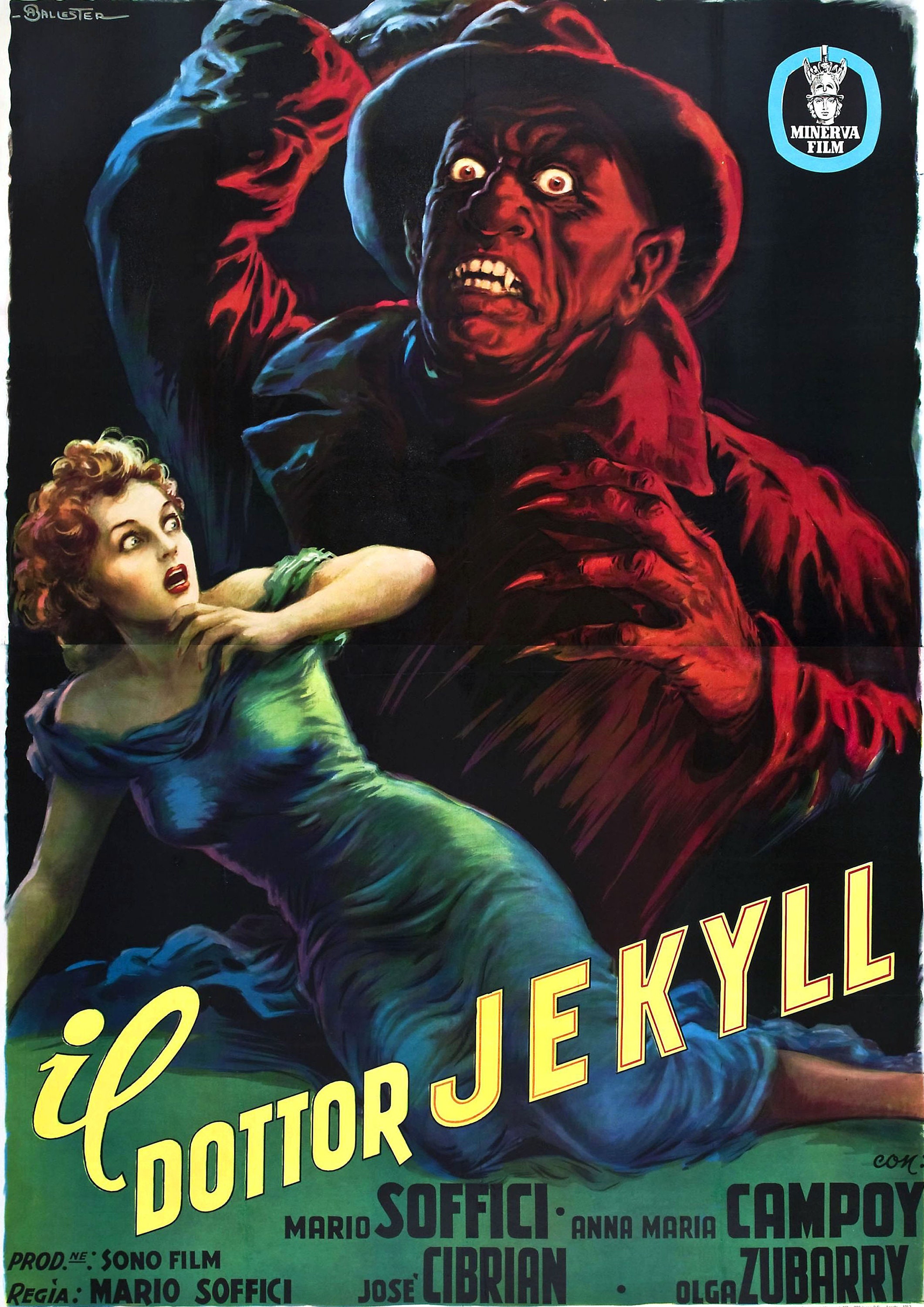 Il Dottor Jekyll E Mr. Hyde (1920) Poster Black-and-white