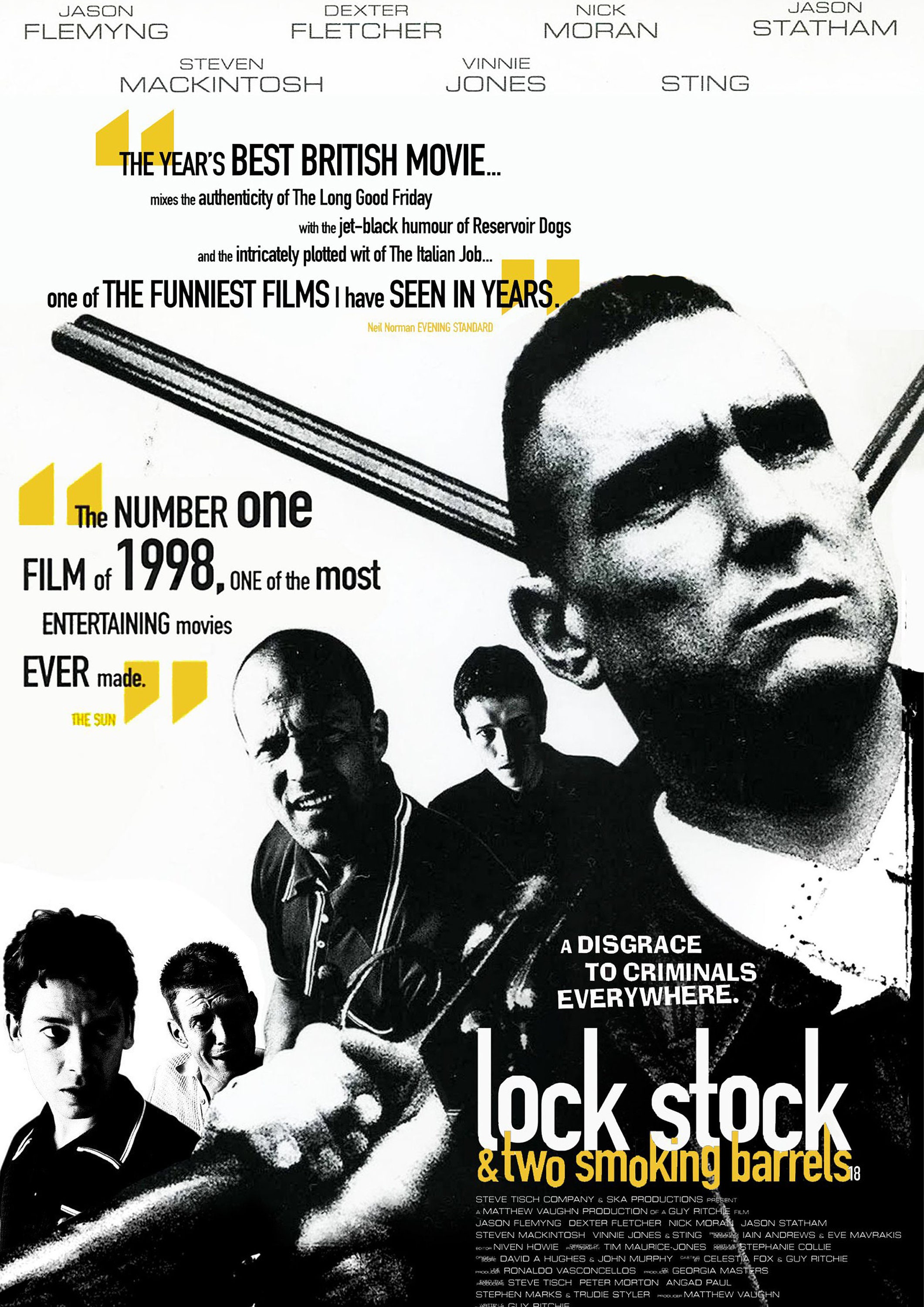 Lock Stock and Two Smoking Barrels (1998) Poster British Crime